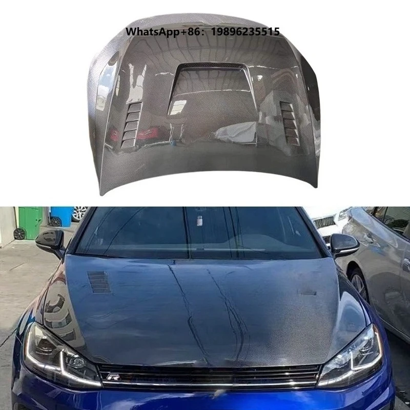 Premium Wet Carbon Fiber Hood for MK6 2008-2012 Upgrade to  Vented Engine Hood Bonnet Cover