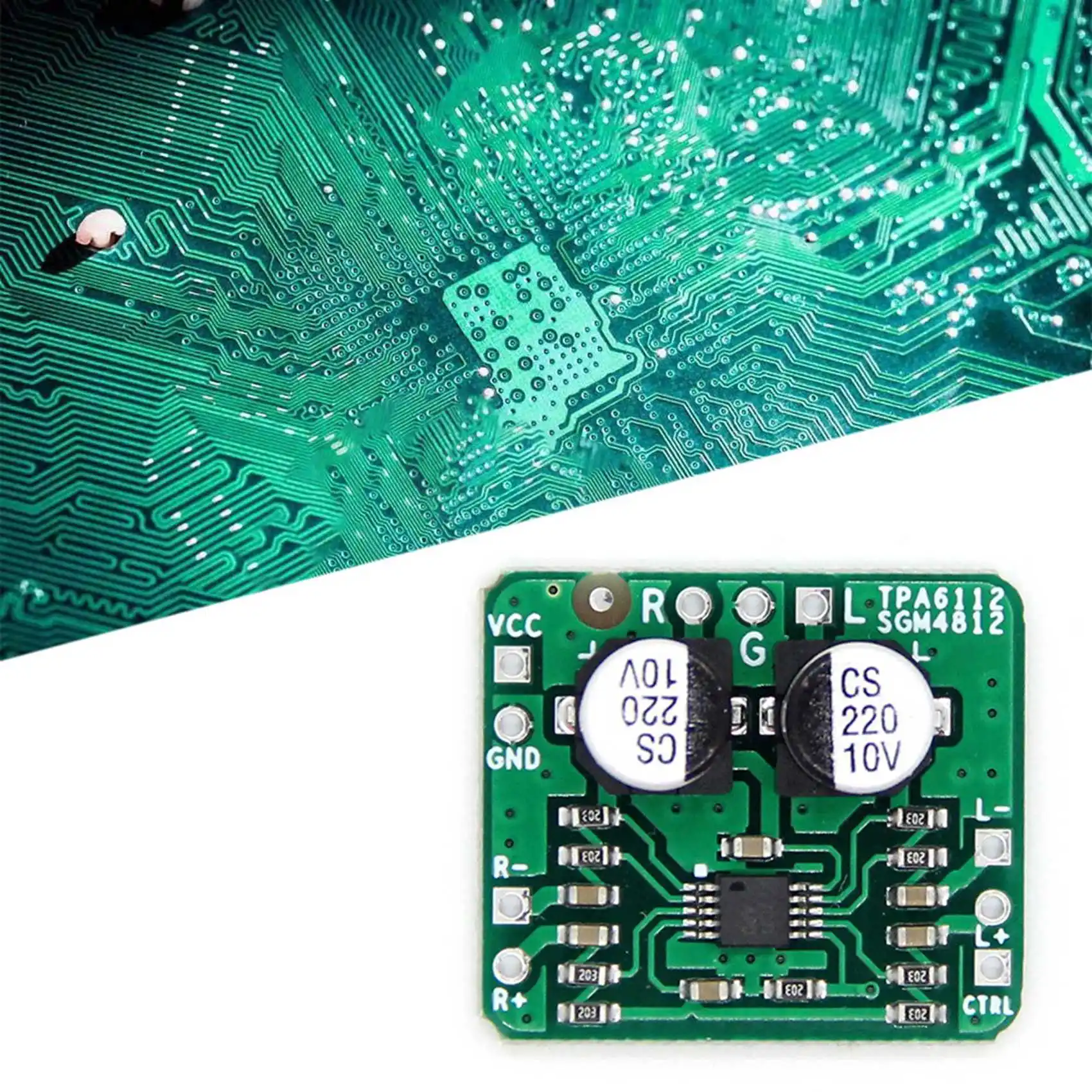 บอร์ดเครื่องขยายเสียงหูฟัง150 mW ดิฟเฟอเรนเชียลส์โมดูลลำโพงโมดูลไฮไฟแอมป์ TPA6112ส SGM4812