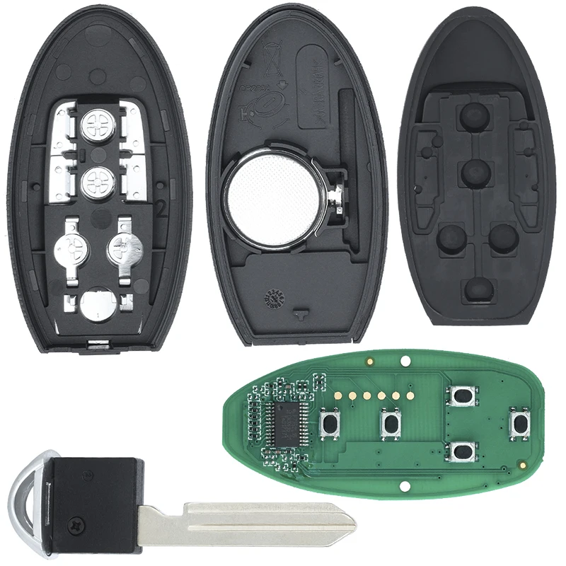 KEYECU for Nissan Quest 2013 2014 2015 2016 2017 Smart Remote Key Fob 5 Button 285E3-1JB5A TWB1J717 315MHz ID46 Replacement Key