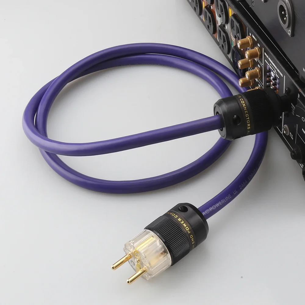 

HIFI P118 XLO Reference US/Schuko EU Power Cable with Figure 8 IEC C7 Female Plug Audio Electric Supply Line Extend Cable