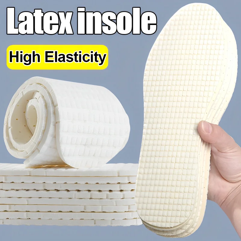 Soft Latex Sports Insoles Fit The Foot Relieve Pressure Massaging Insoles Orthopedic Foot Care Shoes Sole Deodorant Running Pads