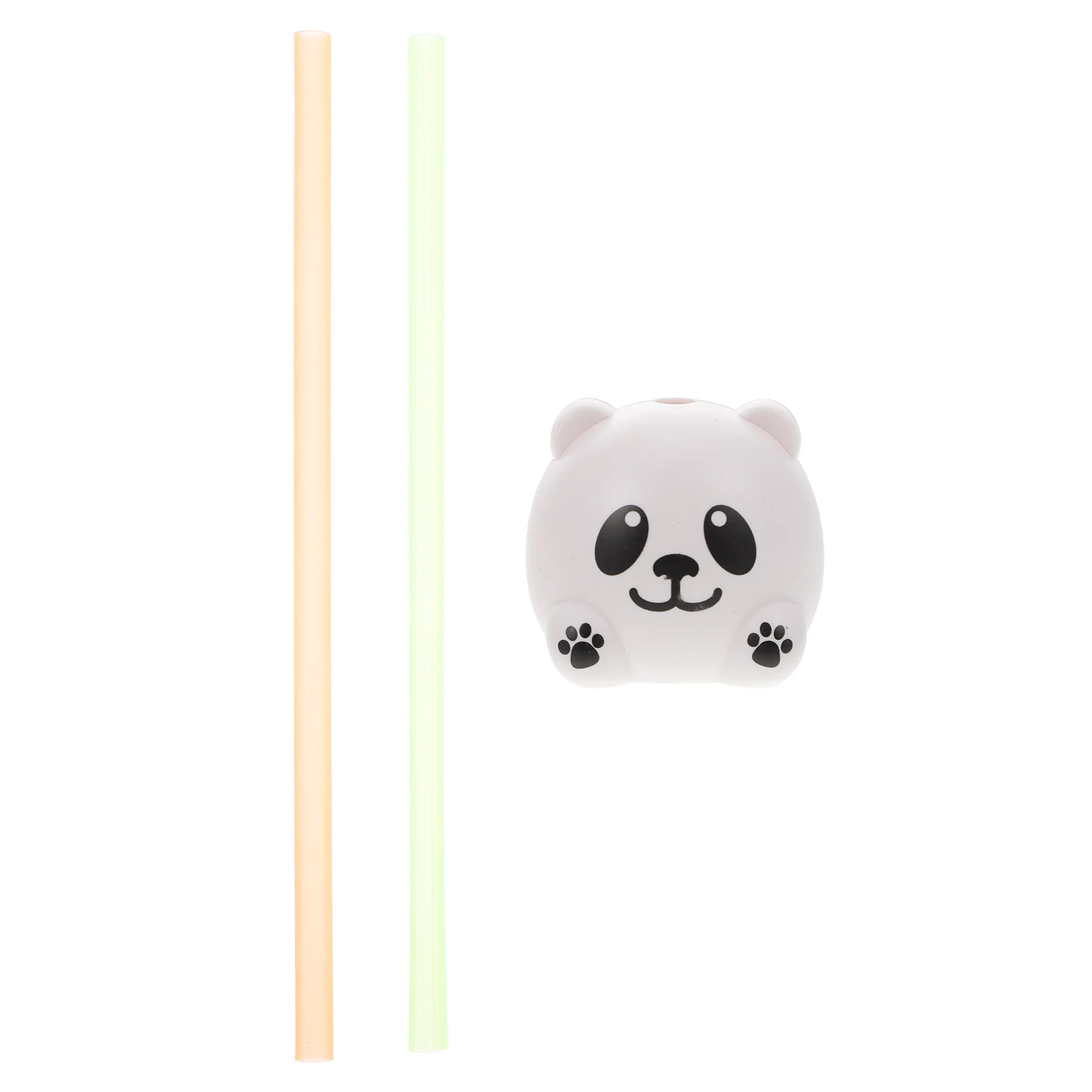 

1Set Panda Shaped Animal Sounding Straws Cartoon Drink Surprise Pet Tube Smooth Inner Wall Easy Clean Special Design Sound