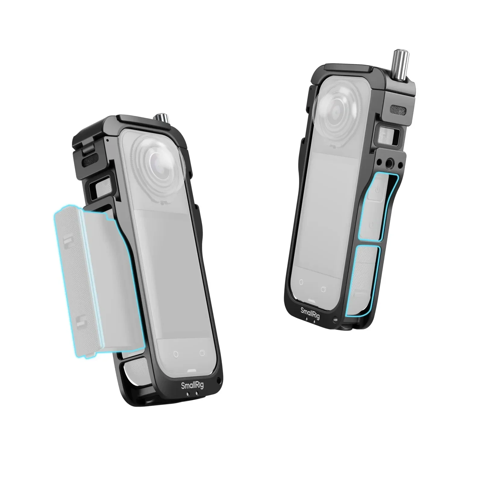 Gaiola de liga de alumínio Smallrig para Insta360 X5 360 °   Sapata fria de extensão de capa protetora para acessórios de câmera esportiva Insta 360 X5