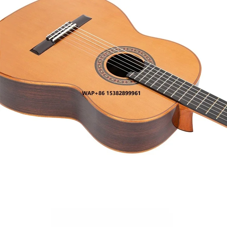 Cedar Top Solid Indian Rosewood with Three Pieces Back and Sides All Solid Handmade Luthier Classical Guitar