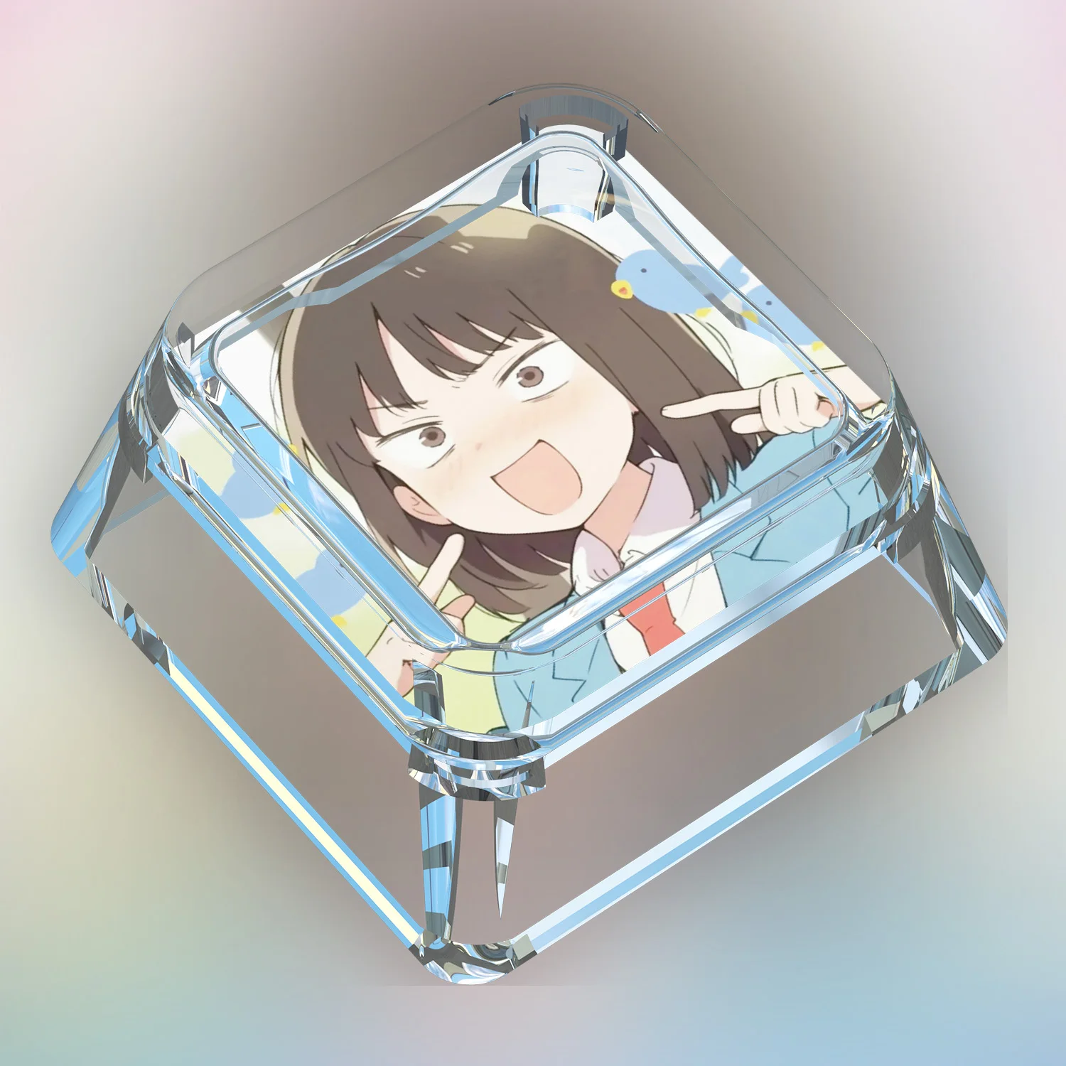 Diy Goddess Story Iwakura Mitsumi Q نسخة لوحة المفاتيح الميكانيكية Keycap شفافة نقل الضوء أغطية المفاتيح الميكانيكية هدية #4