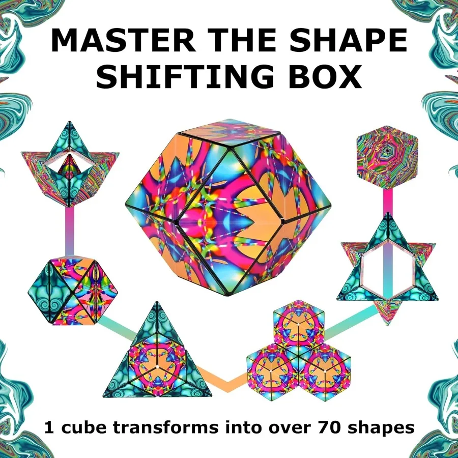 SHASHIBO forme boîte de changement de vitesse jouet Fidget gagnant avec 36 aimants de terres rares transformez dans plus de 70 formes jouet sensoriel cadeau pour