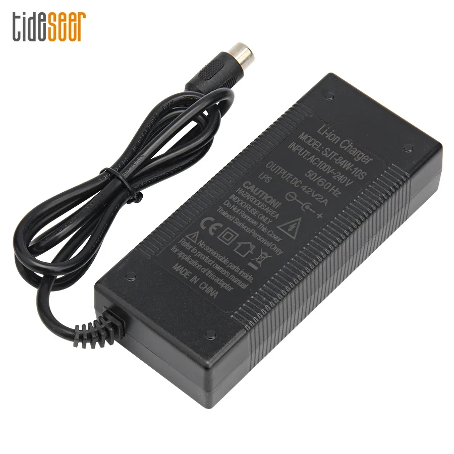 

100pcs42V 2A Charger RCA Connector Lithium Li-ion Charger for Scooter Charger 36V Lithium Battery Pack