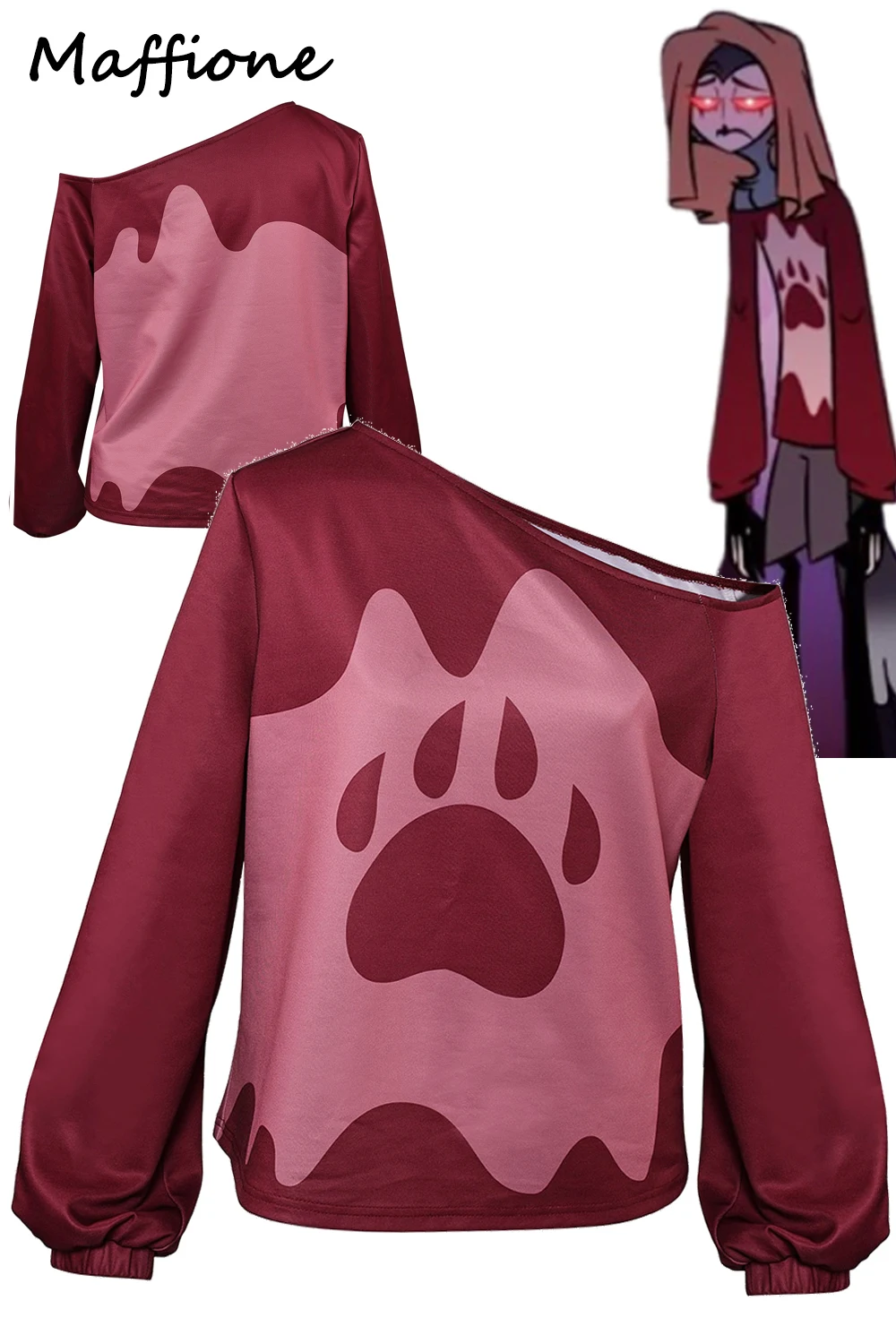 

Stolas Goetia Косплей Hoddies Костюм ТВ Мультфильм Helluva Ролевые Боссс Ролевая игра Пижама с принтом медвежьей лапы Свитер Топы Костюм на Хэллоуин