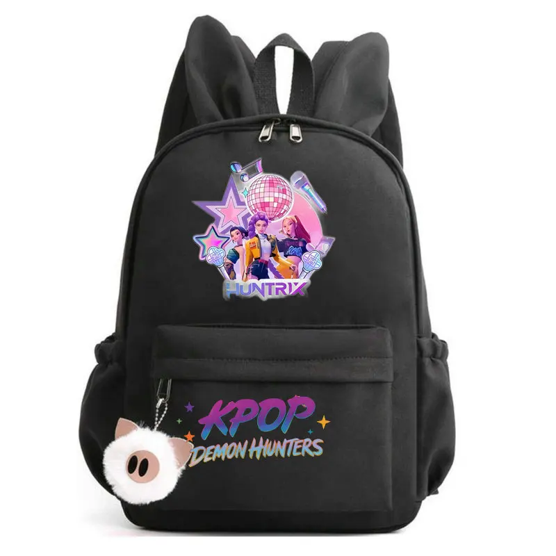 k-pop-デーモンハンター子供女の子男の子バックパックスクールバッグ子供のためのティーンエイジャースクールバッグプライマリーかわいいかわいいバックパック