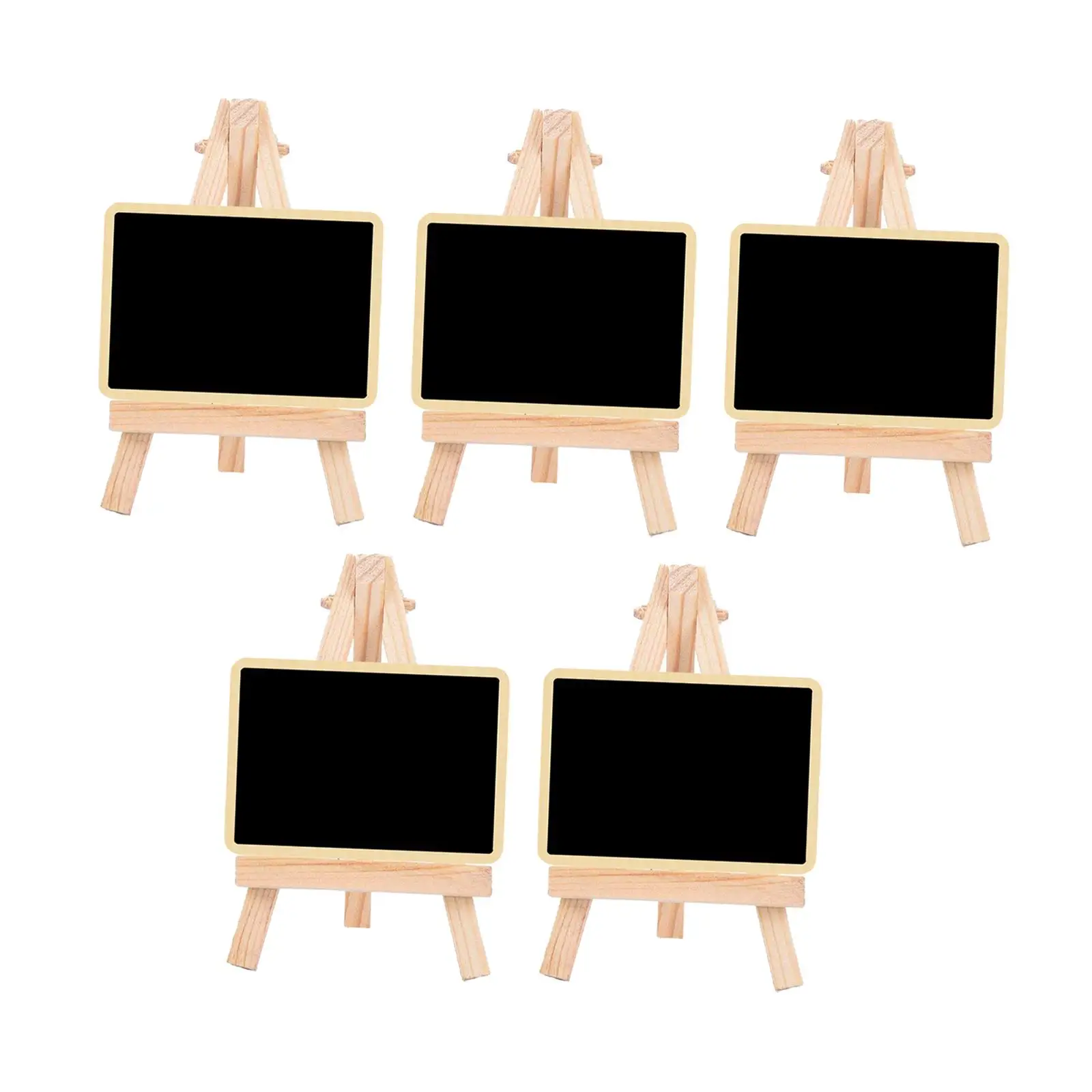 5x Blackboard Wedding Party Supplies Wood with Stand Message Label Board Mini Chalkboard for Birthday Event Wedding Home Buffet