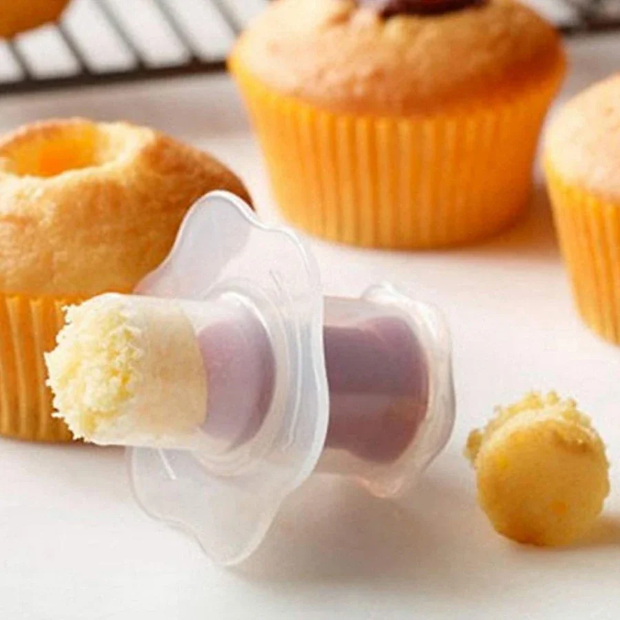 Ferramentas de cozinha para bolo, cupcake, muffin, bolo, cortador de êmbolo, molde divisor de decoração pastosa