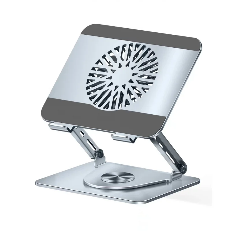 Carbon Steel 360 Rotating Laptop Stand Desktop Height Adjustable Computer Heightening Fan Cooling Bracket