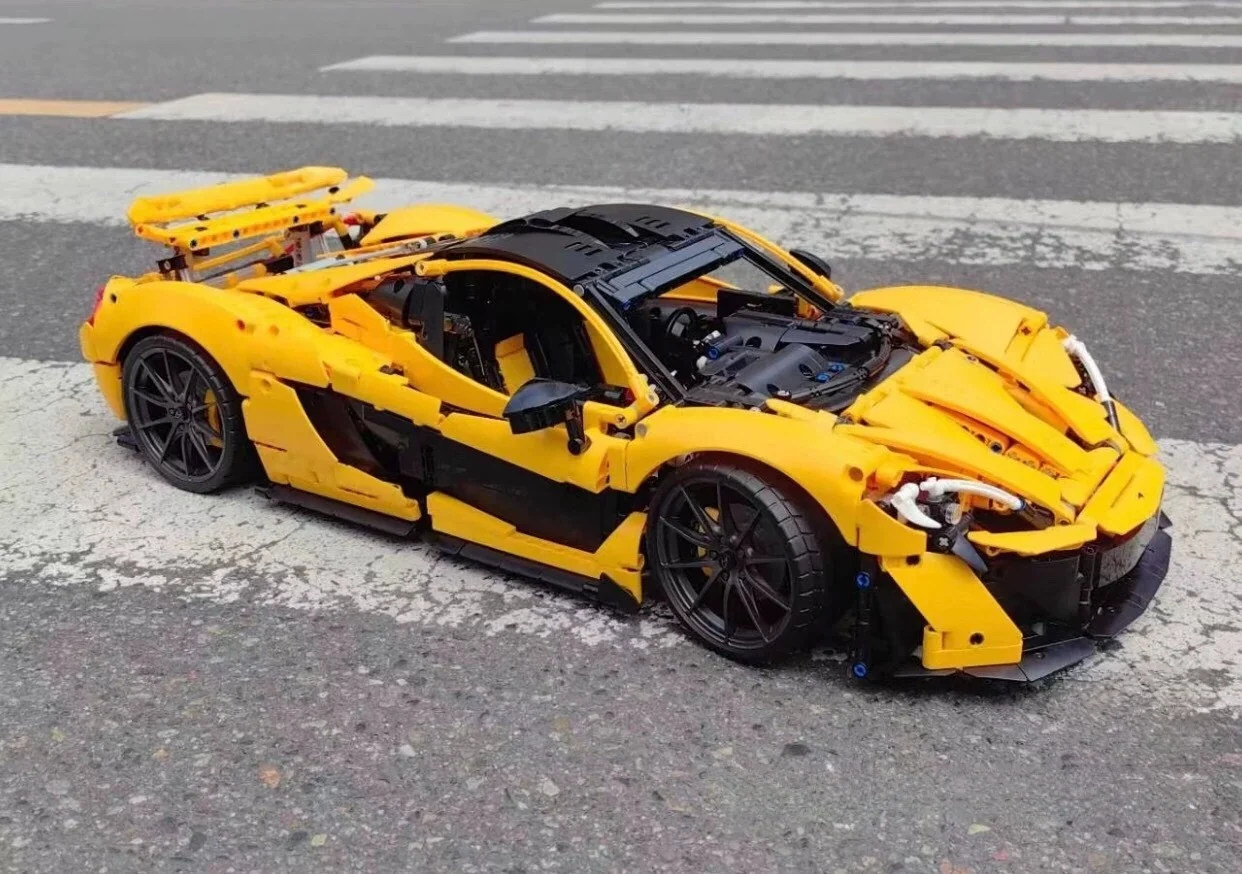 متوافق 42172 حلية Gifts3893Pcs اللبنات الفنية P1 سوبر سباق السيارات 1:8 سيارة رياضية الطوب مجموعة ألعاب نموذج #5