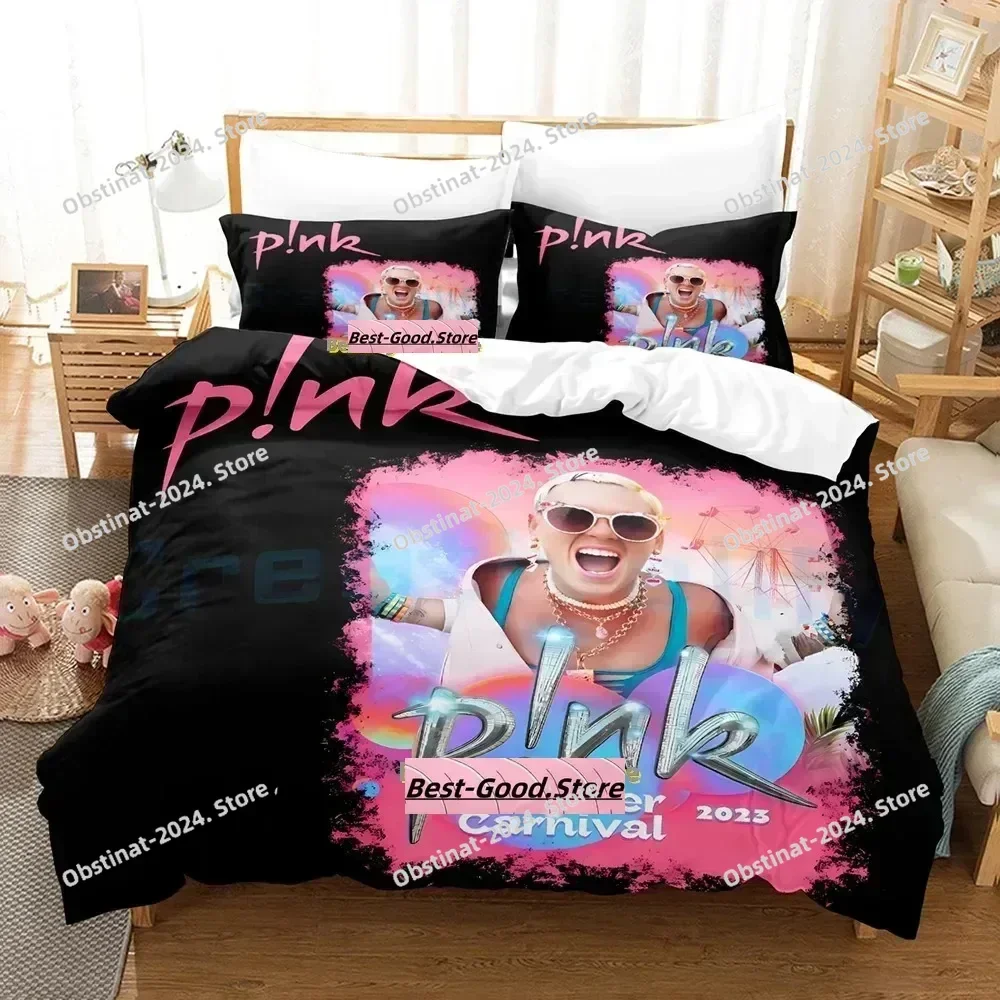 개성 넘치는 힙합 핑크 가수 투어 침구 세트 베개 커버 포함 부드러운 싱글 더블 퀸 슈퍼 킹 사이즈
