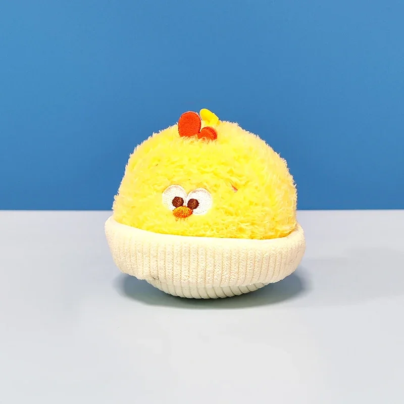 MINISO Dundun Chicken Series Egg Tart Chicken Plush Doll Cute Cartoon Mini Backpack Small Pendant Decoration Gift for Children