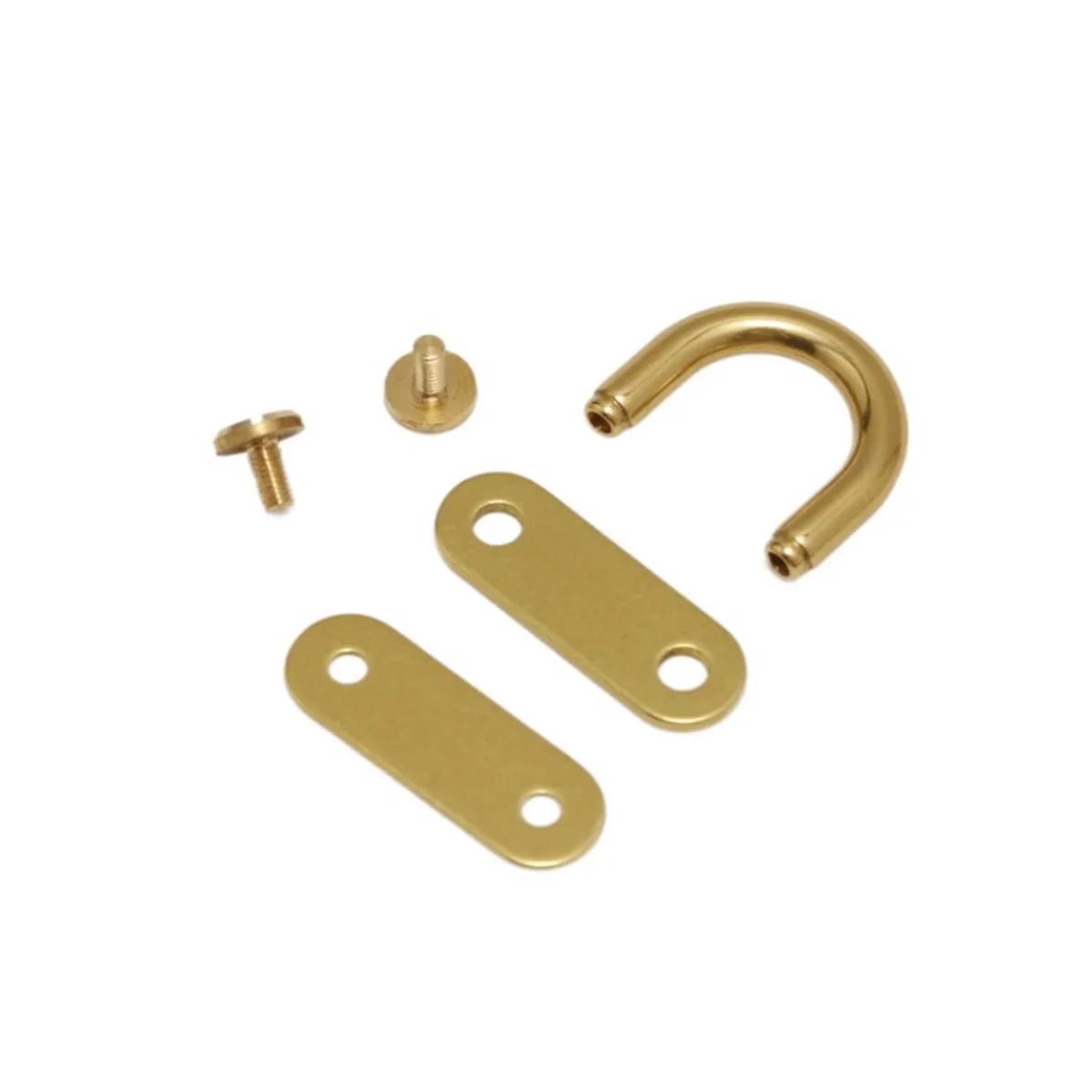 Brass Half Round Arch Bridge Handle D-shaped Buckle Bag Leather Goods Handmade DIY Hardware Screw Accessories