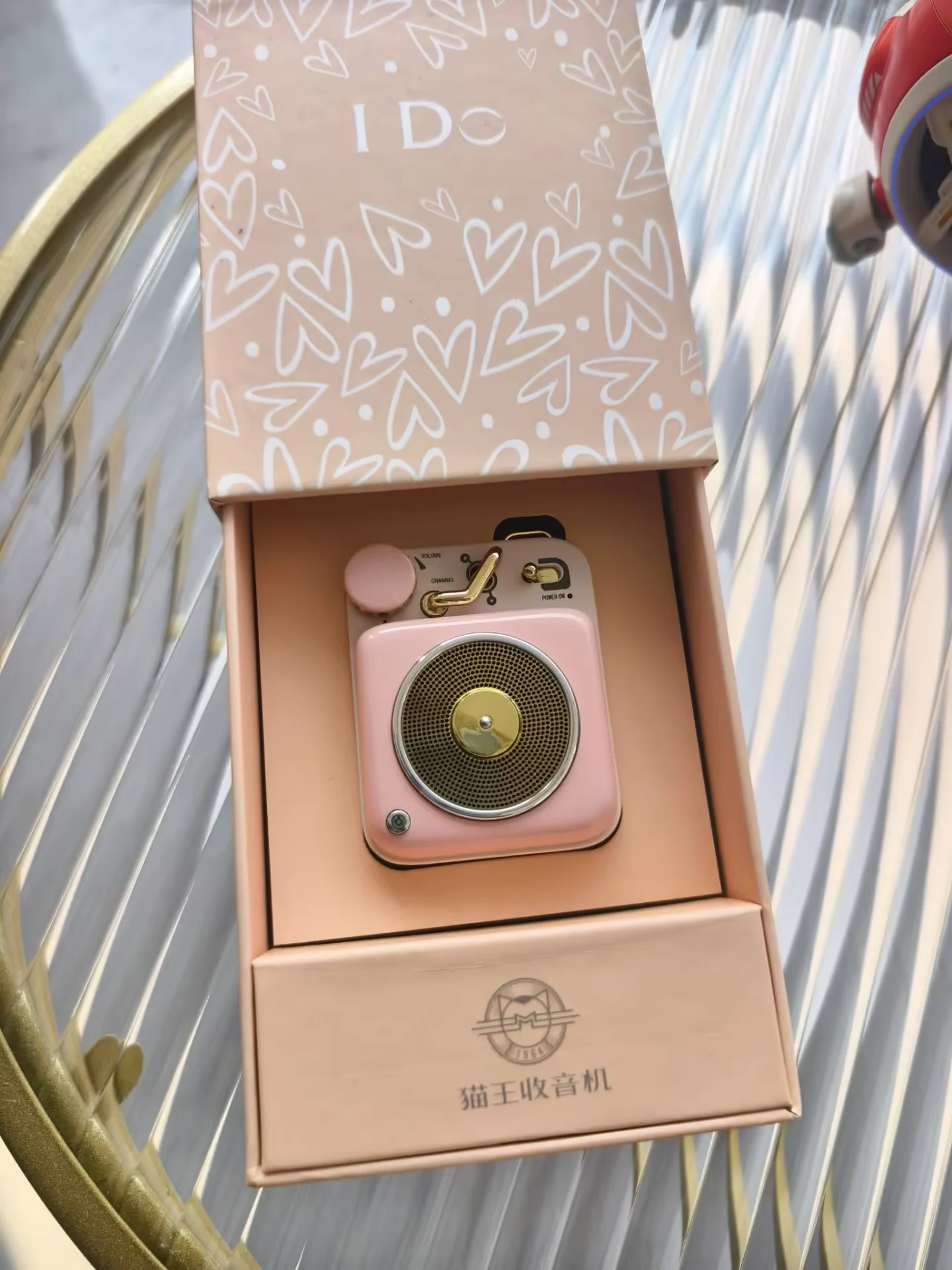 

Беспроводная Bluetooth-колонка MUZEN B612 I DO Atomic Phonograph, розовая, в стиле ретро, портативная, миниатюрная, металлическая, с функцией AI-плеера
