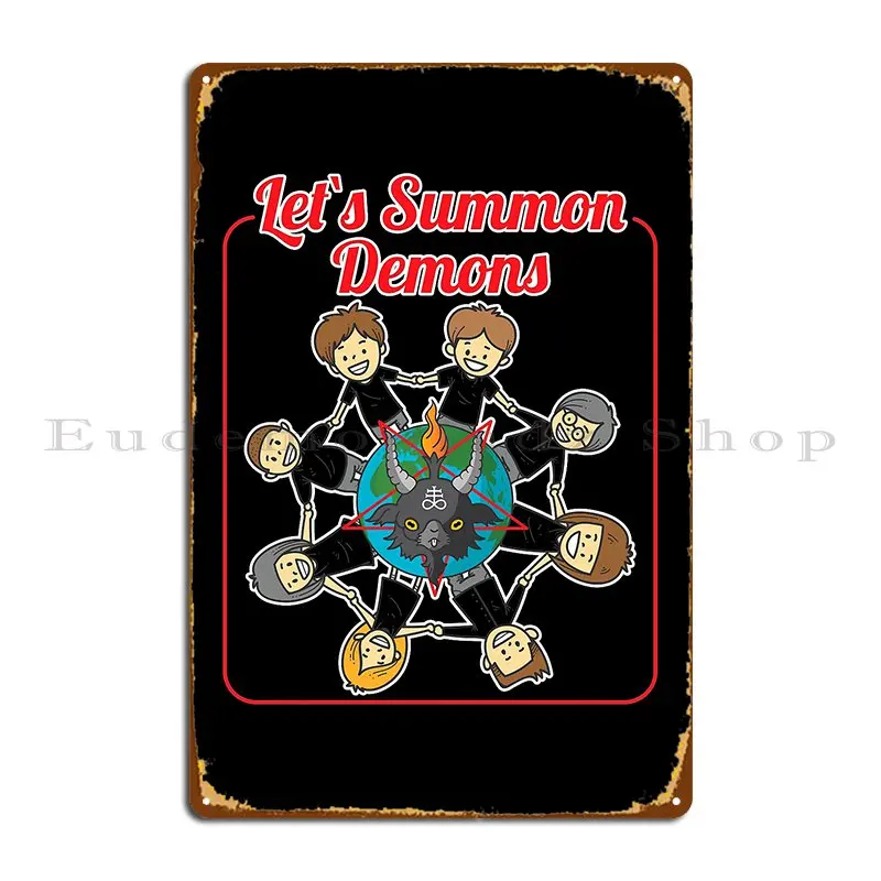 Let S Summon Demon Baphomet Международный Металлический Знак Персонализированный кинотеатр на заказ винтажный клубный жестяной знак постер