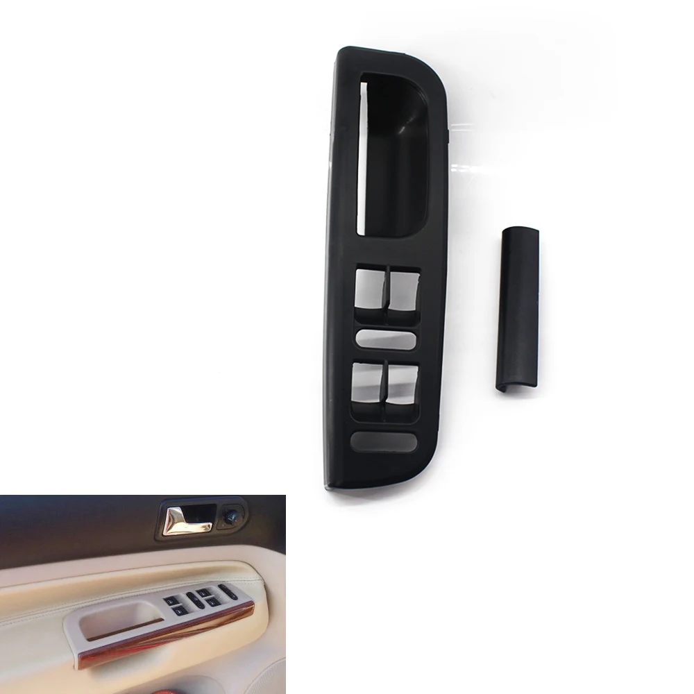 

Панель главного переключателя окна + накладка на ручку, черная, подходит для VW Golf Passat Jetta GTI MK4 BORA 98-05, левый руль