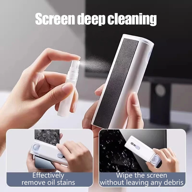 7 In 1 Computer Keyboard Cleaner Brush Kit Screen Cleaning Multifunctional Headset Case Cleaning Tools Spray Bottle Clearing Ash