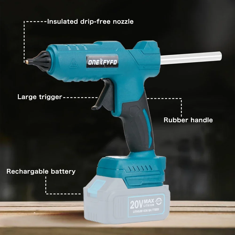 Imagem -06 - Elétrica Hot Melt Pistola de Cola Faça Você Mesmo Uso 11 mm Cola em Bastão Reparação Artesanal Soldagem Temperatura Calor Ferramentas Makita 18v sem Bateria