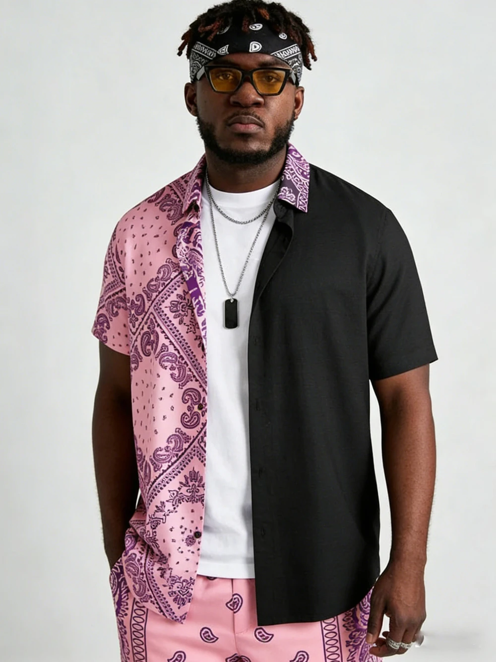 

Мужская рубашка в гавайском стиле хип-хоп, популярная модель, с разноцветным принтом, для вечеринок на открытом воздухе, дизайнерская одежда для мужчин.