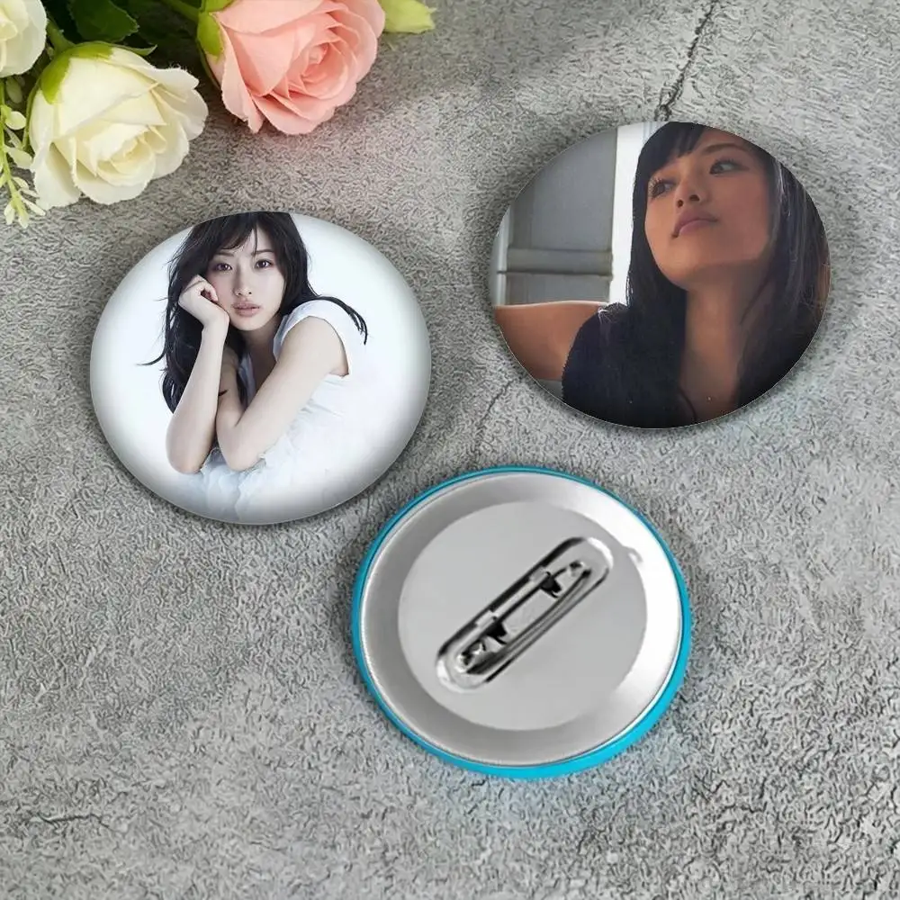 J-Japanese actress Ishihara Satomi 25mm 32mm 44mm 58mm 75mm Brooches Badges Pins for Accessories Gift