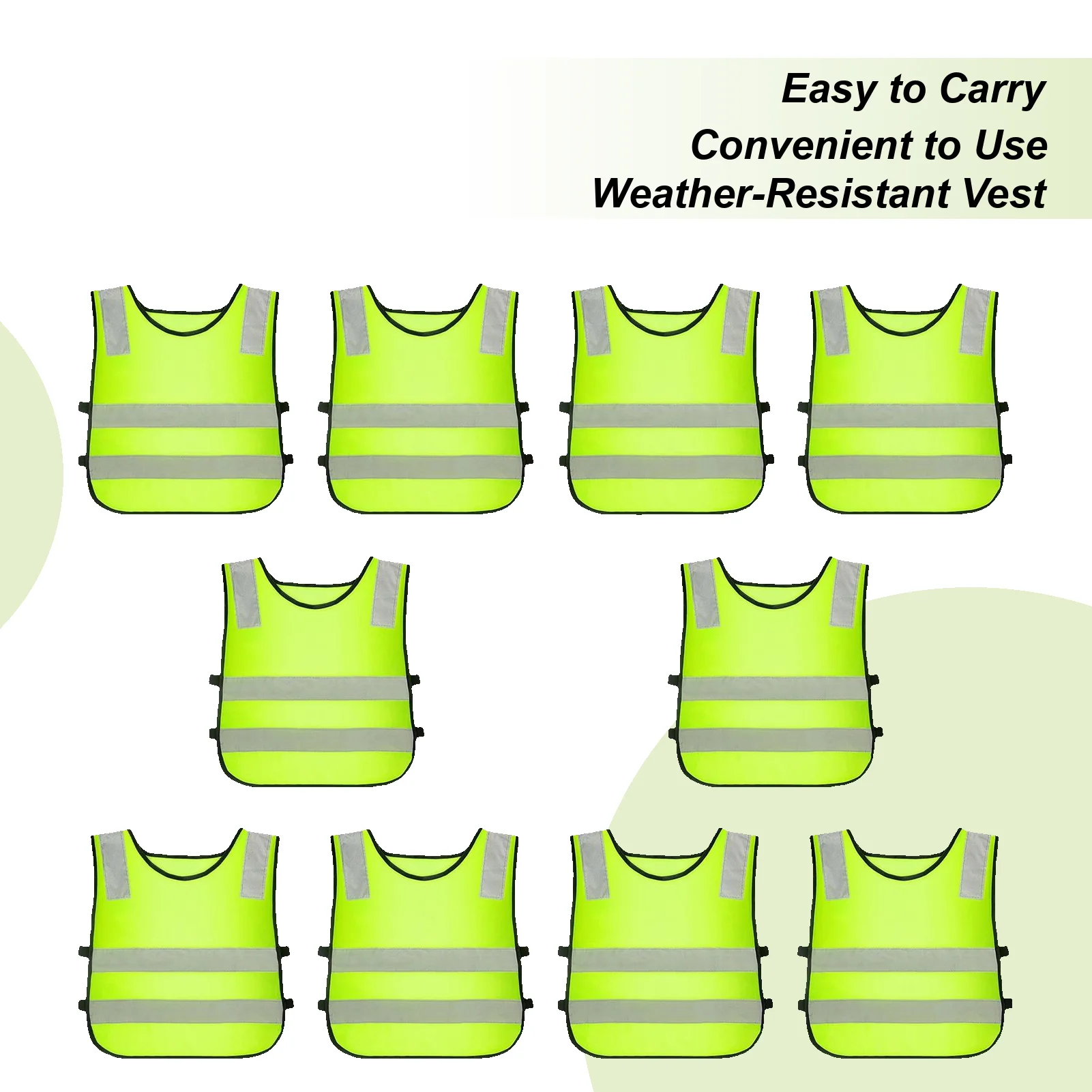 

Детский светоотражающий жилет безопасности, 10 шт., уличная одежда, жилет безопасности для дорожного движения, ходьбы, бега, езды на велосипеде, катания на лыжах, кемпинга