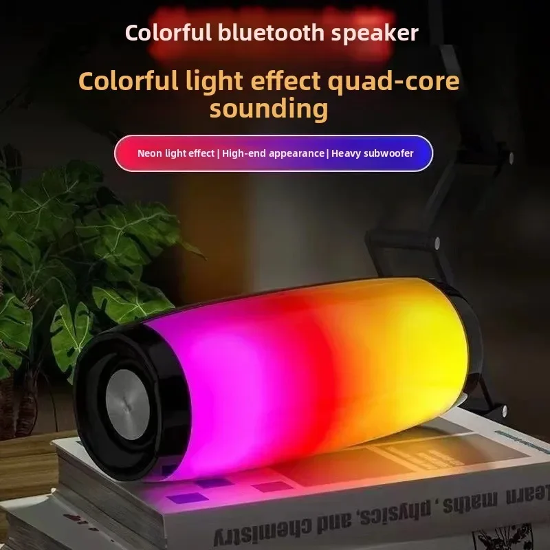 

Wireless Bluetooth Speaker TG157 Outdoor Waterproof Bass Soundbox LED Melody Colorful Light Creative Gift