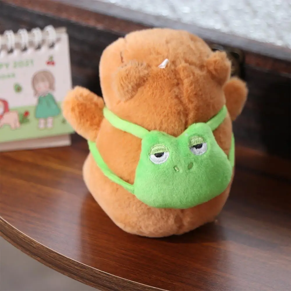 Capybara Simulation Capibara Keychain Simulation Frog backpack Capybara Plush Pendant Cloth Doll Cute Capybara Plush Toy