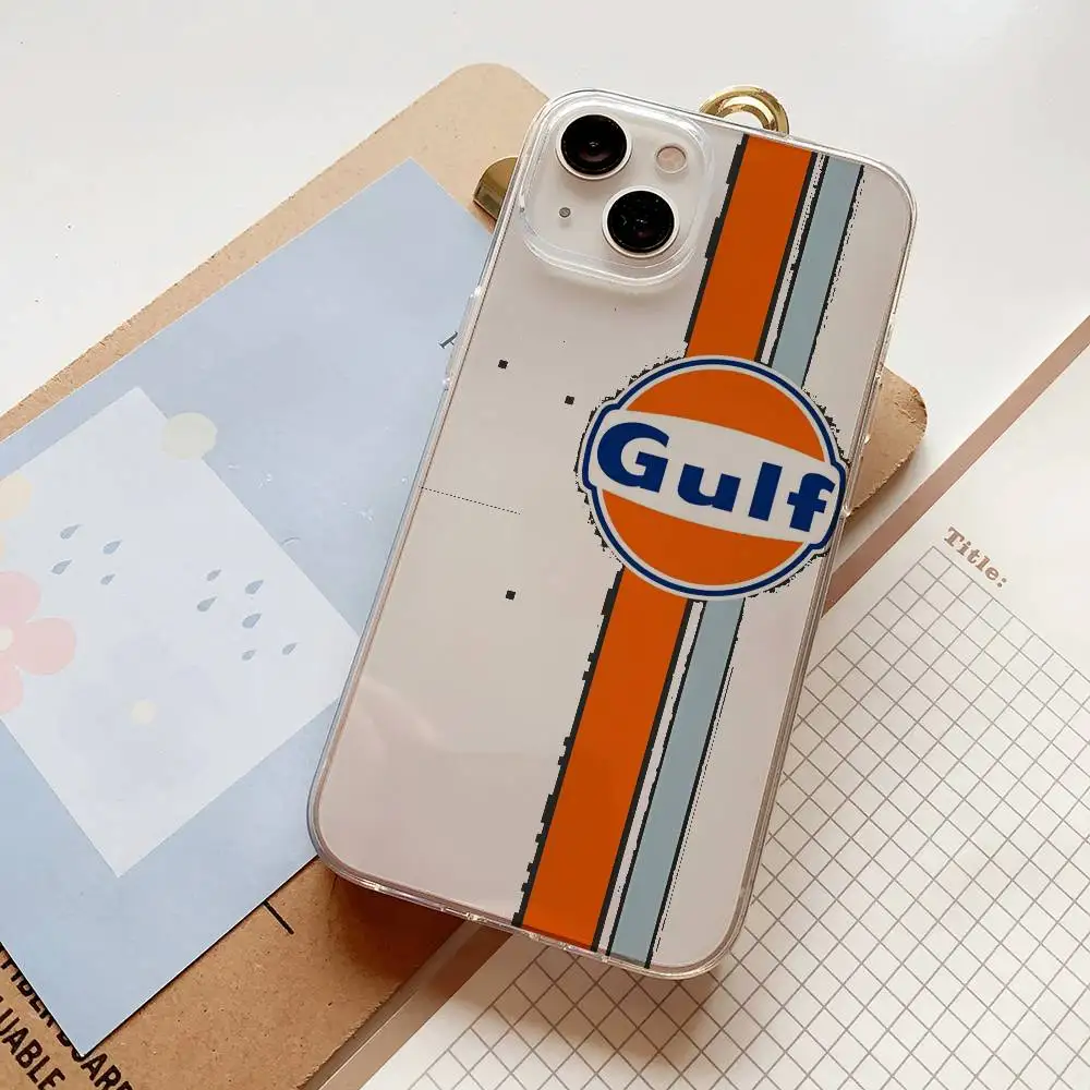 Etui na telefon Epc Car Racing Gulf iPhone 17 16 15 14 13 12 11 Pro Max 13 12, odporne na wstrząsy, miękkie, przezroczyste etui Coque — zdjęcie produktu 3