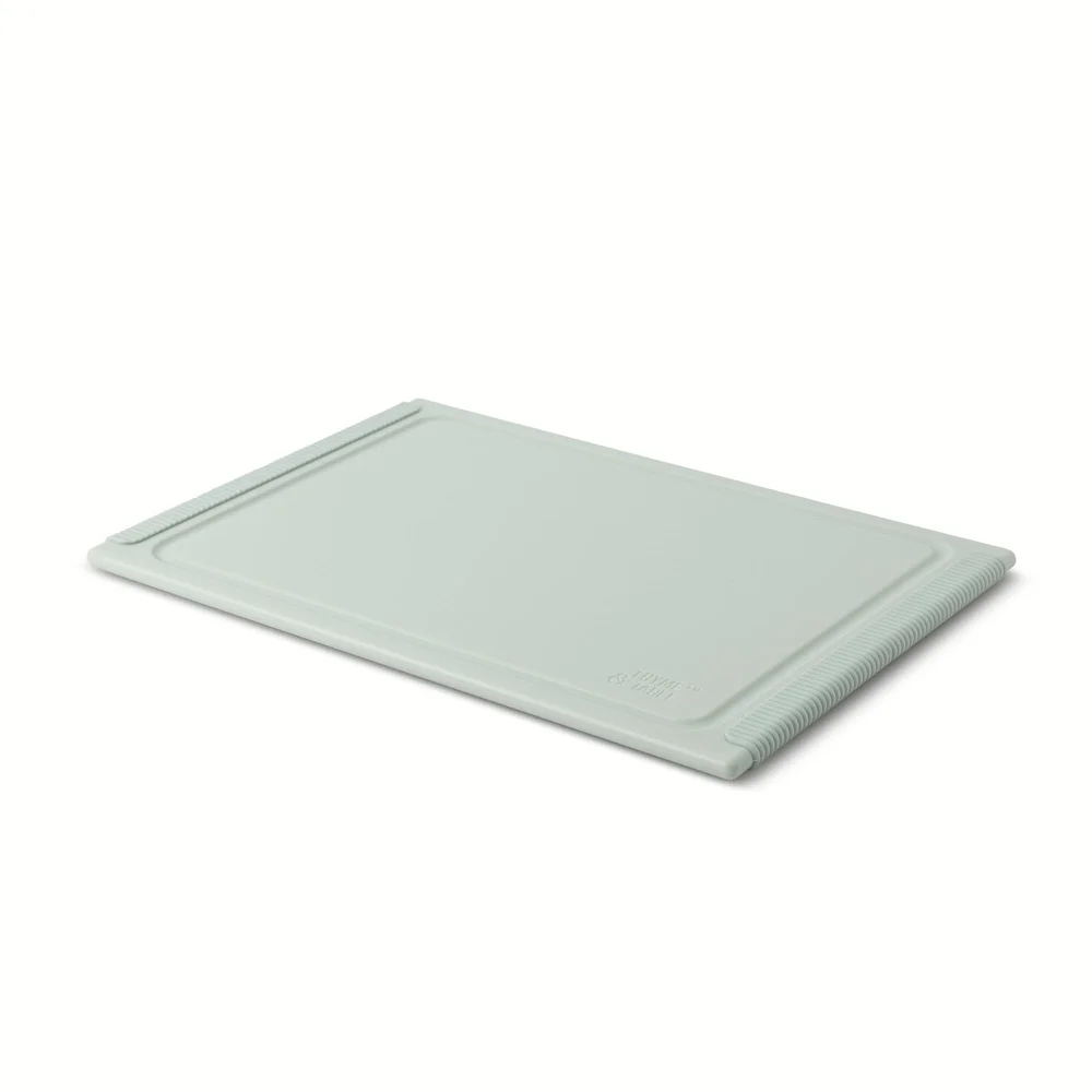 لوح تقطيع بولي متين غير قابل للانزلاق مستطيل 10 بوصة × 14 بوصة عصير سهل التنظيف على الوجهين للمطبخ ضروري #4