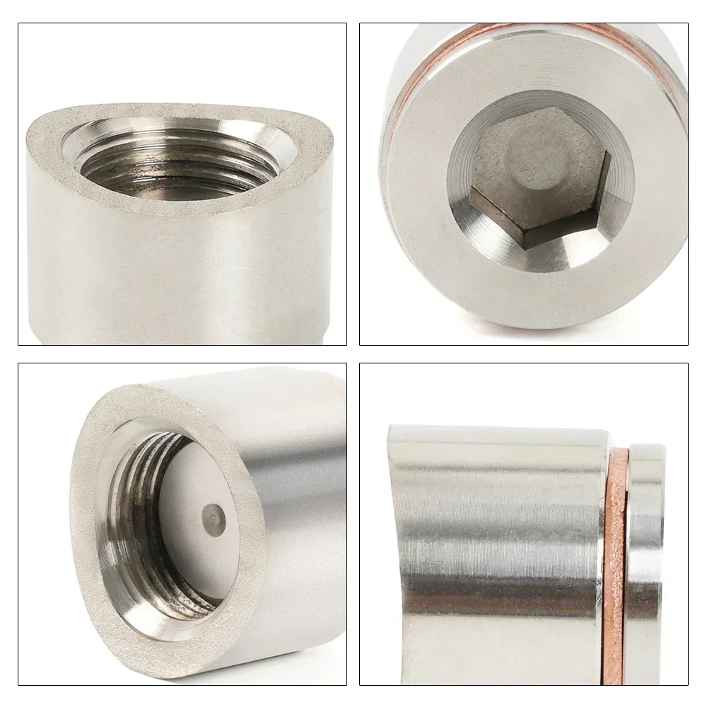 Stainless Steel M18x1.5 Thread O2 Sensor Bung Weld In Exhaust Oxygen Mounting Adapter with Copper Plug