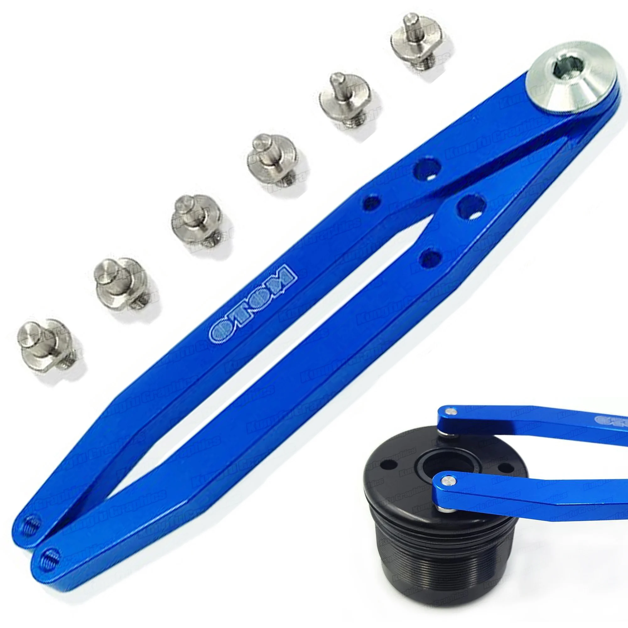 JY Racing Universal Rear Shock Absorber Spanner Wrench for Motorcycle Dirt Bike ATV UTV, Blue