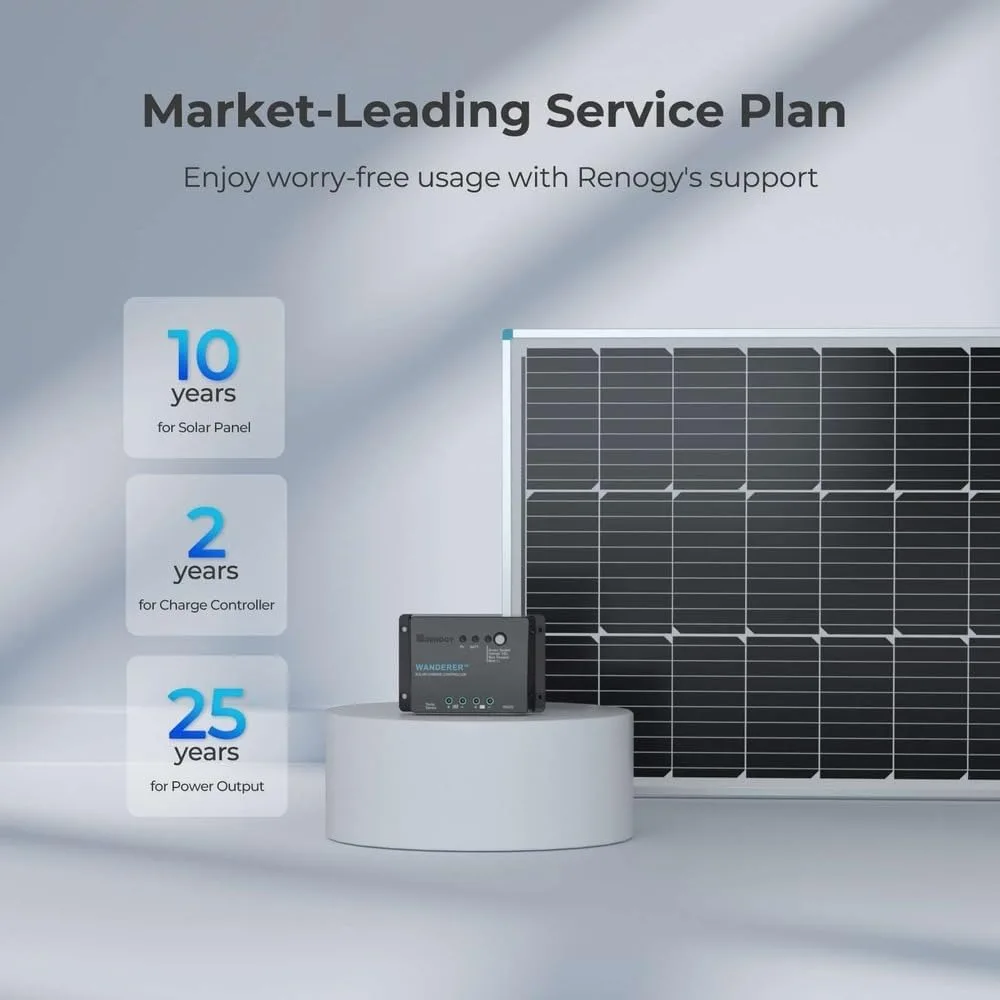 100ワット12ボルト単結晶ソーラーパネルキット、30A LCD PWMコントローラーとアダプターアクセサリー付き