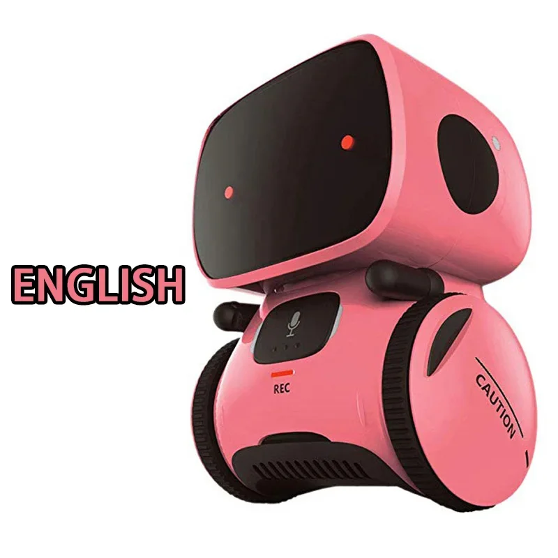 Jouet robot intelligent AT : 5 couleurs, commande vocale, danse interactive avec capteur tactile pour enfants