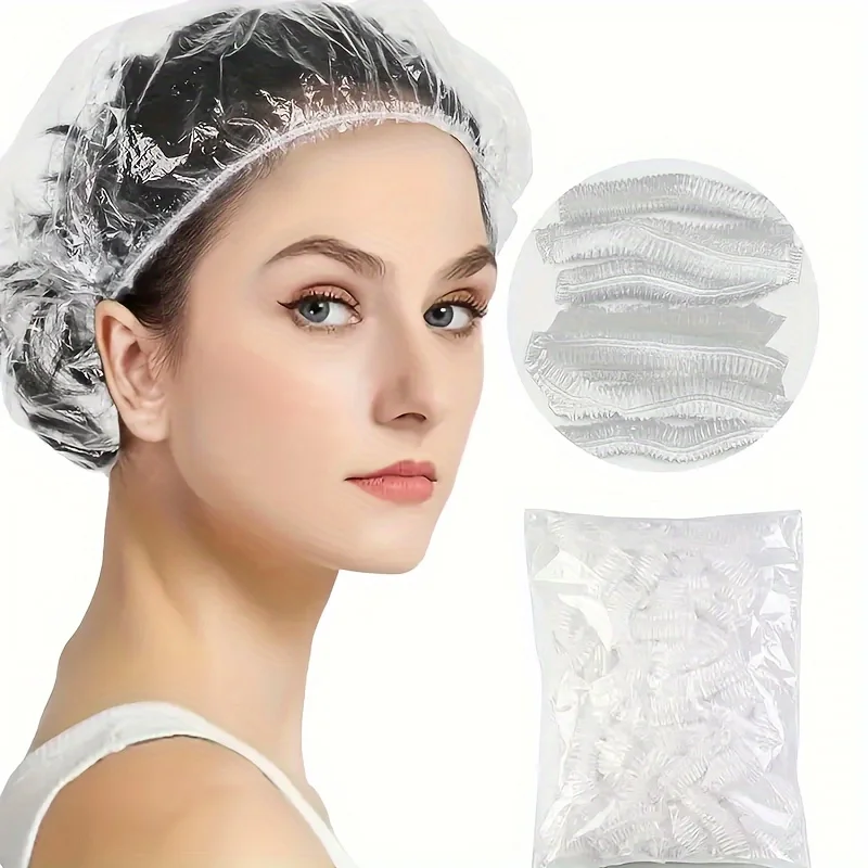 Disposable shower cap Women\'s waterproof hair mask cap for home bath thickened smoke proof Easy to use without electricity