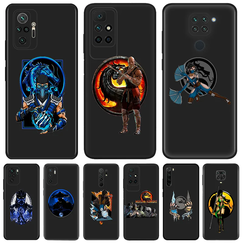 Phone Case For Redmi Note 10 9 9s 8 8t 9t 10s 9c 9a 7 10c Mortal Kombat Xiaomi Mi 10t Pro Note10 Lite Shell Black Cases Cover