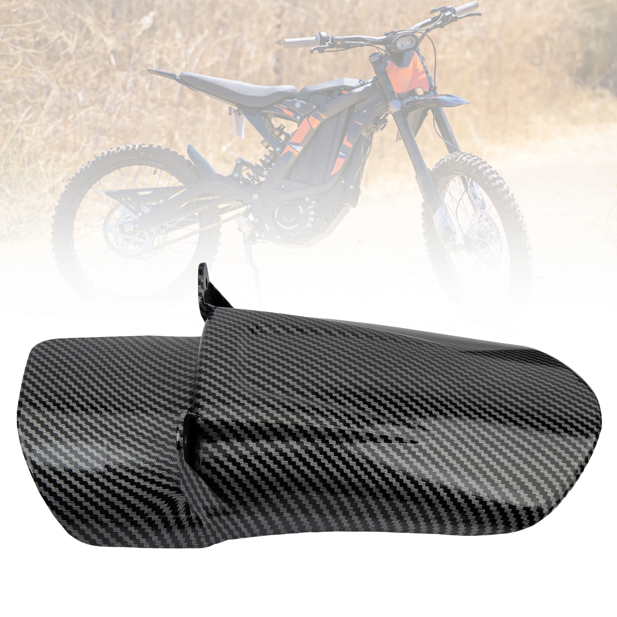For Surron Parts Motocross Mudguards Rear Fender Carbon Fiber Color Accessories Rear Fender Refit For Sur-Ron Light Bee S X
