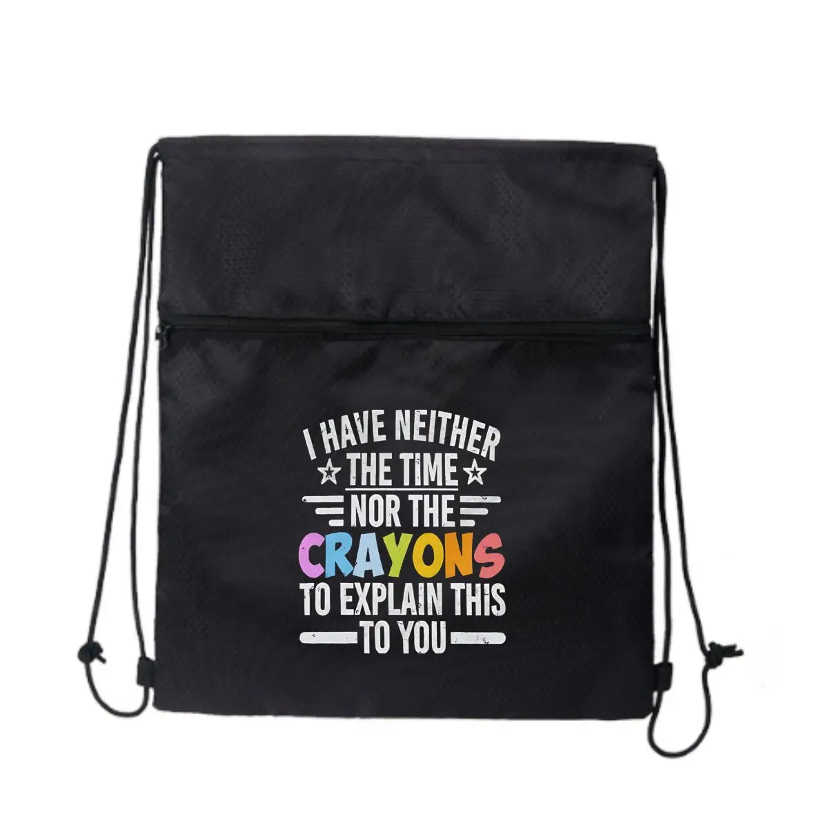 

Я НЕИТЬ, ЧАС, NOR THE CRAYONS TO EXPLAIN THIS TO YOU Черная повседневная сумка на шнурке, вмещает кошелек для телефона и многого другого