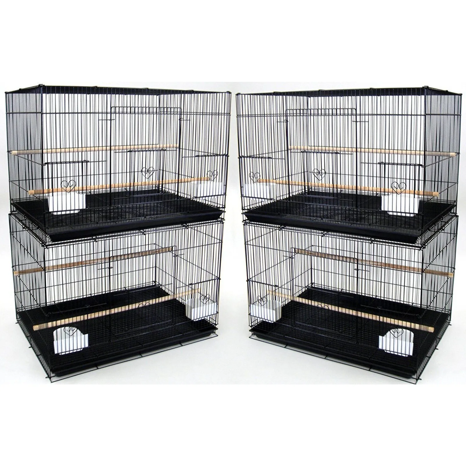 

Lot of 4 Large Aviary Finch Canary Lovebird Flight Bird Breeding Cage 30x18x18" United States