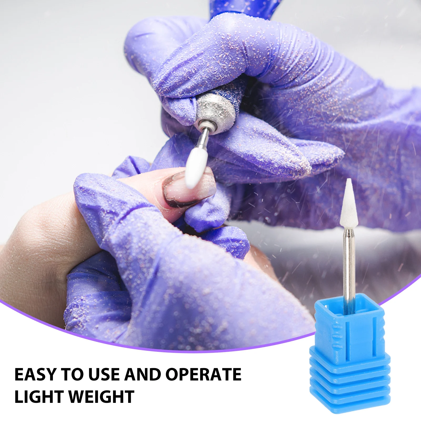 

Nail Drill Bit Set for Acrylic Nails Manicure Pedicure Exfoliating Bit Lightweight Easy to Use for Salon Spa DIY Home Care Tools