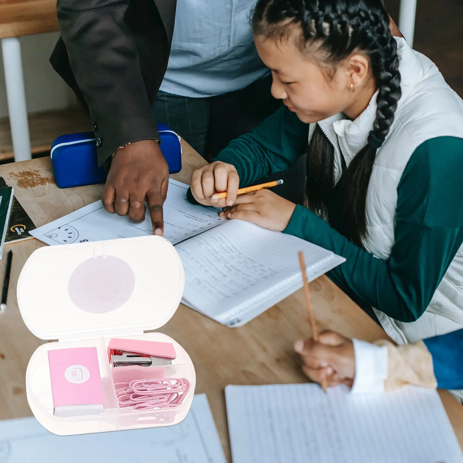 3 Sets Stapler Combination Mini Paper Clips Office Binding Tools Colorful Practical Documents ganization Helper Reusable