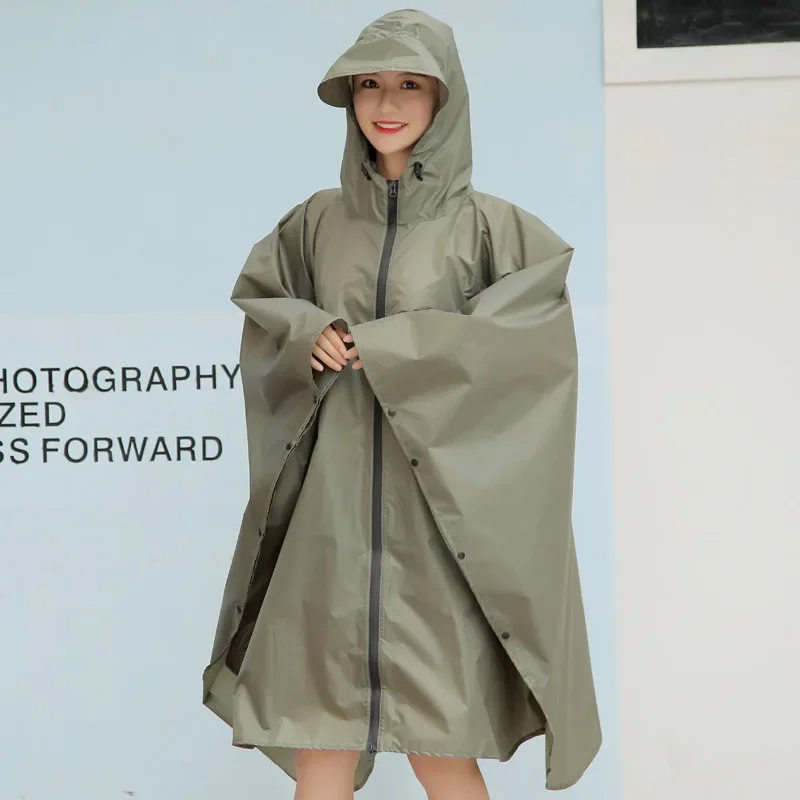 Big Size Cloak Raincoat Breathable Women Long Raincoat Lightweight Rain Coat Poncho Ladies Waterproof Adults Raincoats