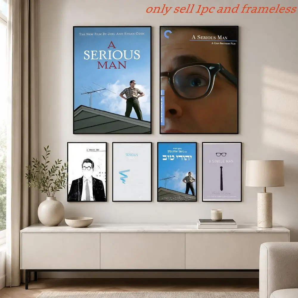 Dark humor Movies A-A Serious Man Poster Painting Prints Wall Art Picture Film Room Home Bar Cafe Decor Mural