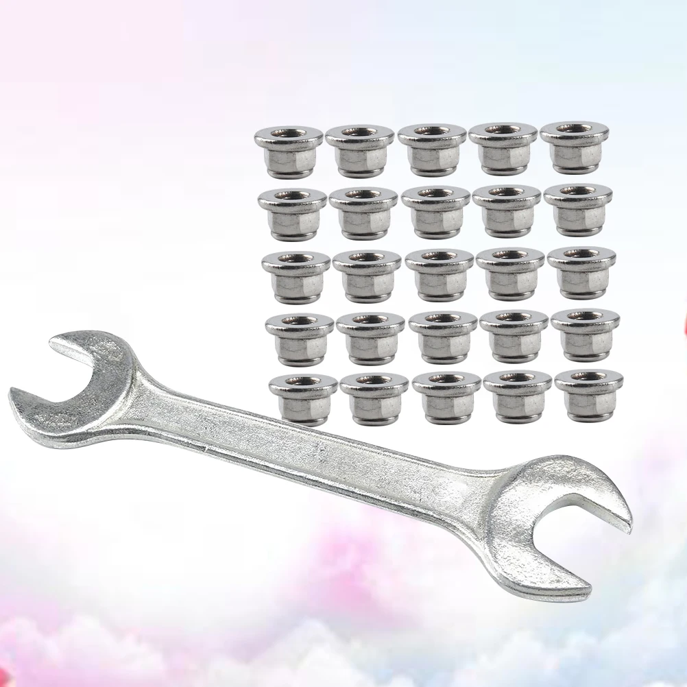 

25pcs Stainless Steel Self-Locking With Serrated Anti-Vibration Integrated Washer For Auto Construction Machinery