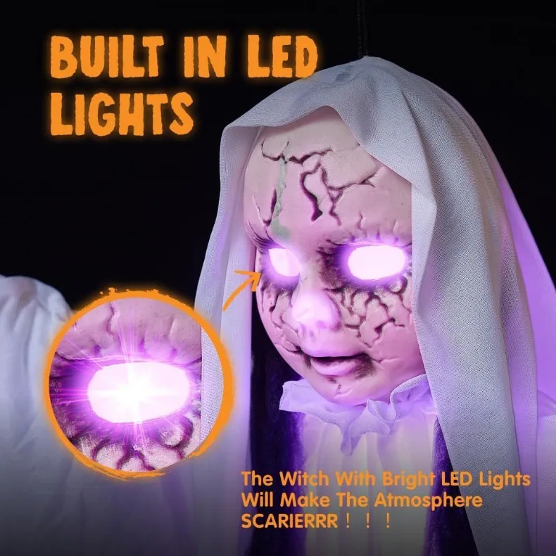 Built in LED Lights - Makes the Atmosphere Scarier