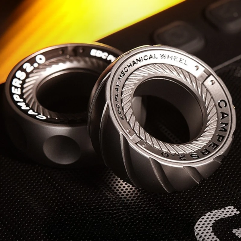 Anneau de paragraphe mécanique en métal en acier inoxydable, carte à poussée magnétique, curseur, rouleau Fidget Spinner, volant d'inertie EDC, jouet anti-Stress