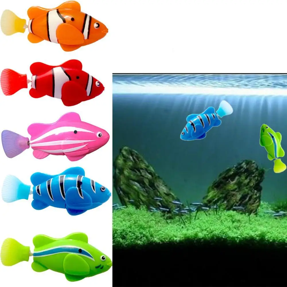 New Funny Swim Electronic Fish Toy Activated Battery Powered Robotic Pet for Fishing Tank Decorating Robot Swimming Fish