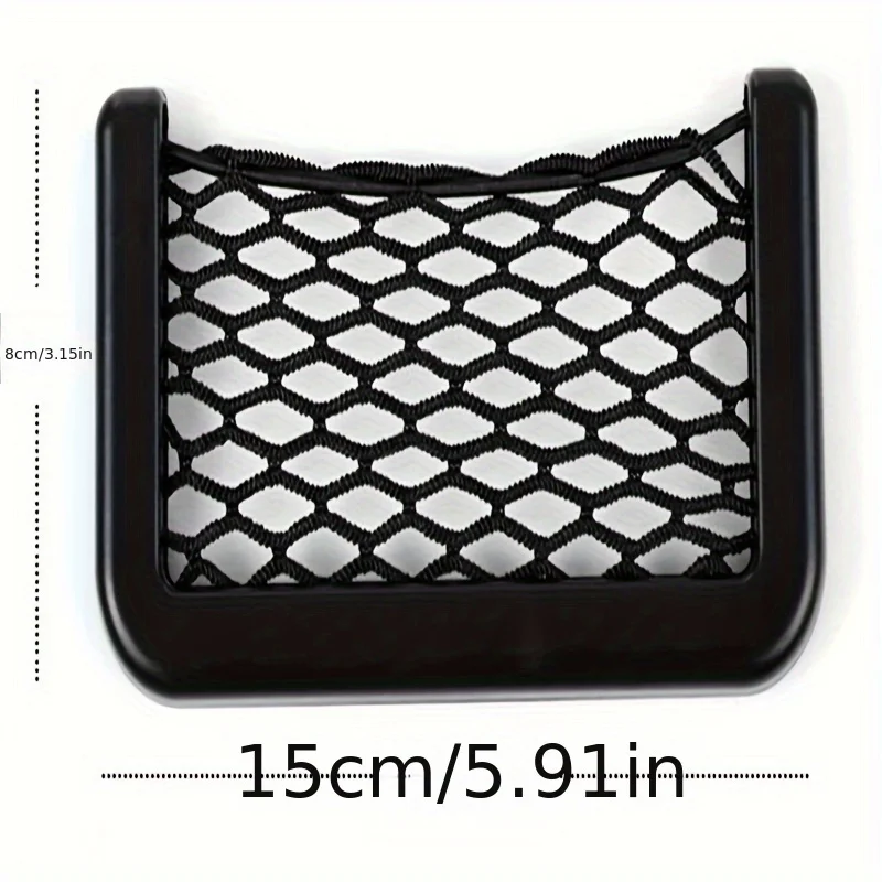 1pc Car Storage Bag Net Pocket Accessories Car Hanging Ornament Decoration, Placing Phone Change Card